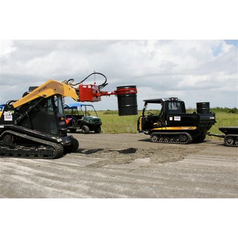 barrel grabber for skid steer|EZ Spot UR attachments for handling .